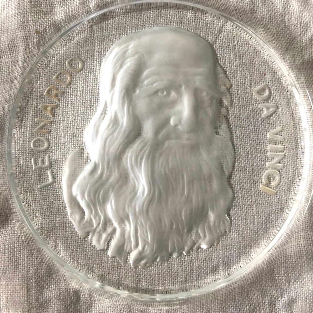 Leonardo DaVinci Commemorative Glass Plate